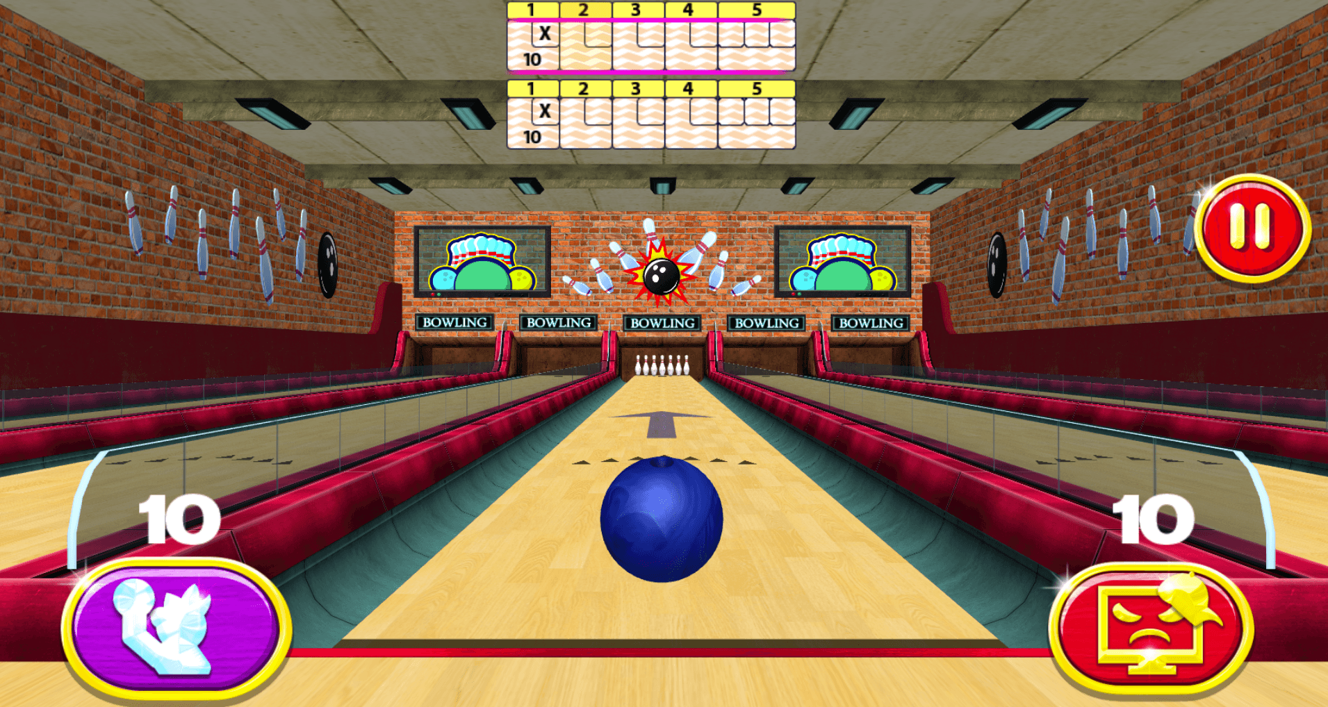 3D Bowling lane view